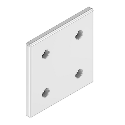 41-120-1 MODULAR SOLUTIONS ALUMINUM CONNECTING PLATE<br>90MM X 90MM FLAT TIE W/HARDWARE